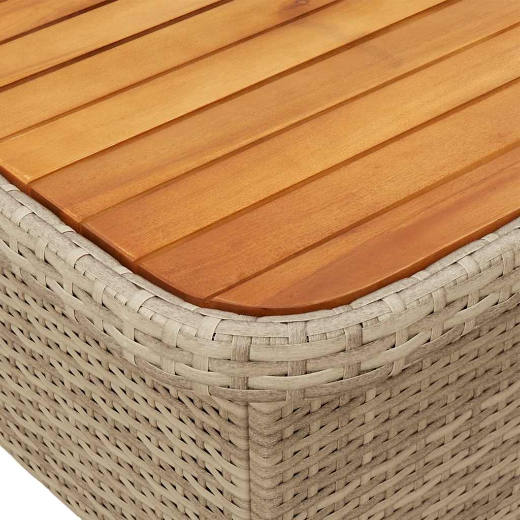 3-Tlg. Garten-Lounge-Set Mit Kissen Beige Poly Rattan