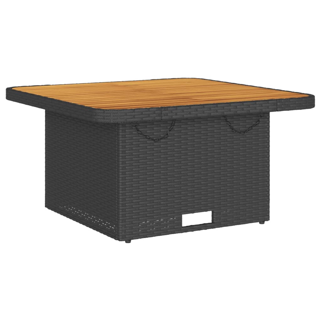 4-Tlg. Garten-Lounge-Set Mit Kissen Schwarz Poly Rattan