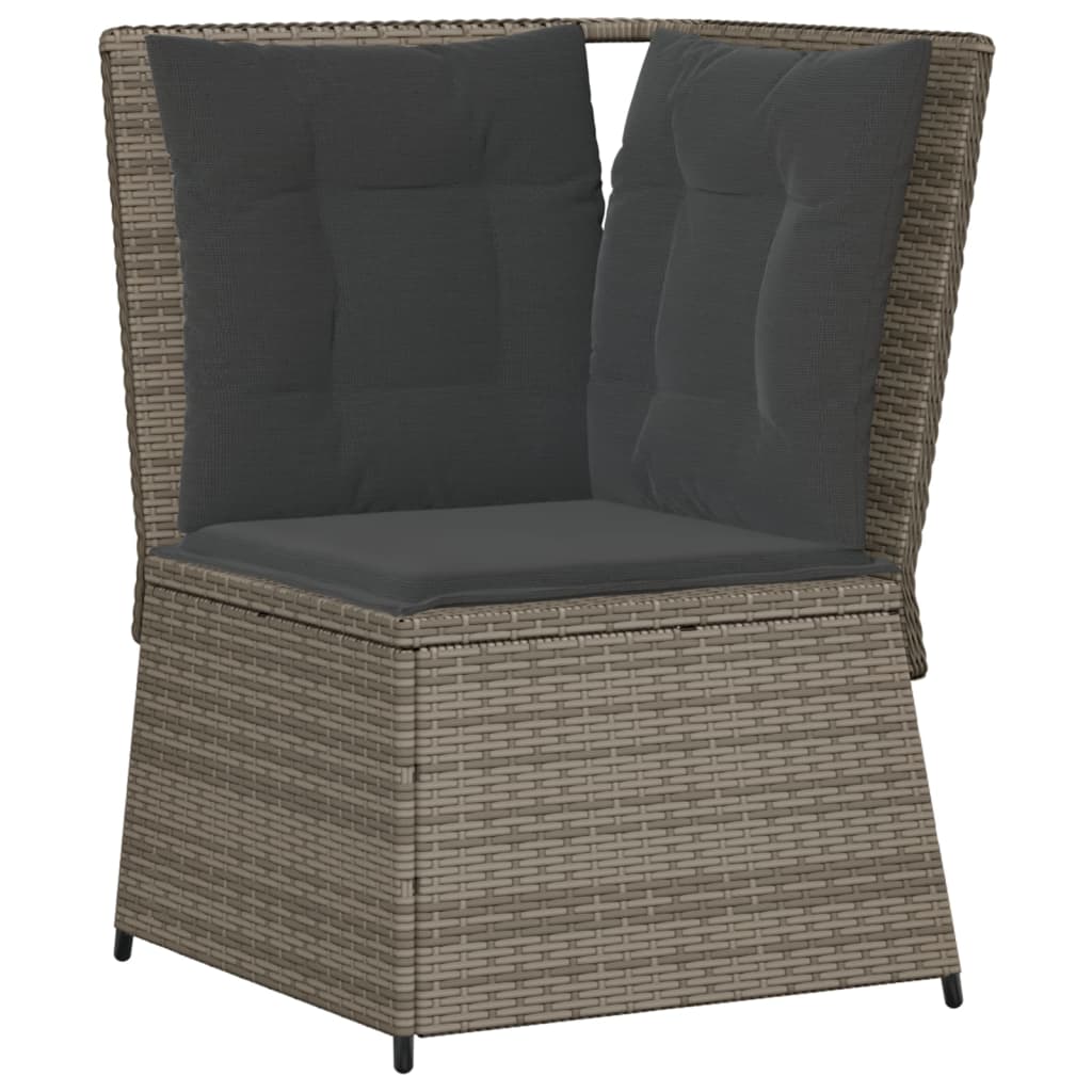 5-Tlg. Garten-Lounge-Set Mit Kissen Poly Rattan