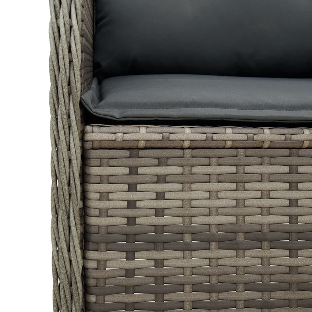 5-Tlg. Garten-Lounge-Set Mit Kissen Poly Rattan