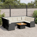 7-Tlg. Garten-Lounge-Set Mit Kissen Beige Poly Rattan