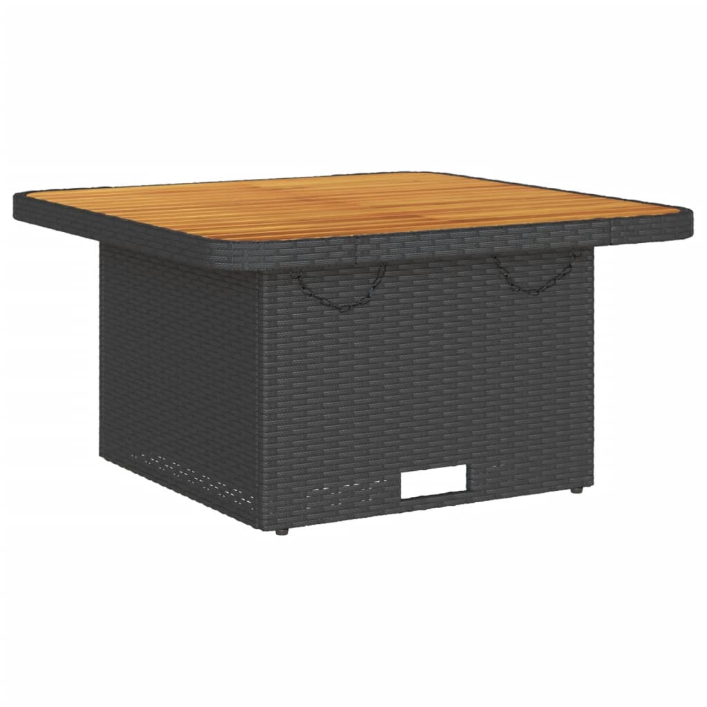 7-Tlg. Garten-Lounge-Set Mit Kissen Schwarz Poly Rattan