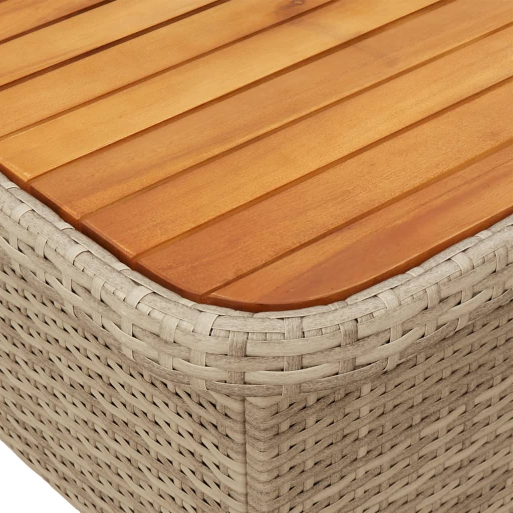 3-Tlg. Garten-Lounge-Set Mit Kissen Beige Poly Rattan