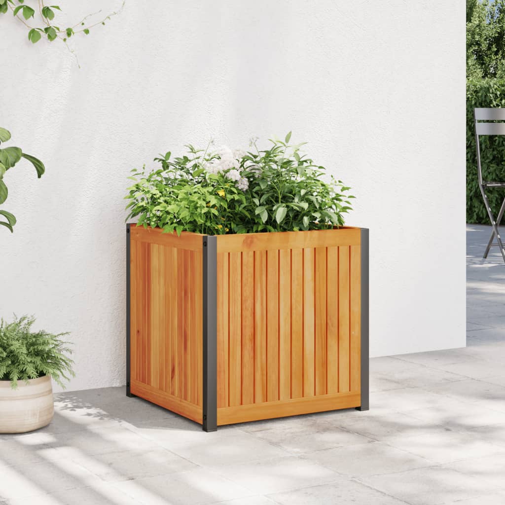 Pflanzkübel 110X30X27,5 Cm Massivholz Akazie Und Stahl