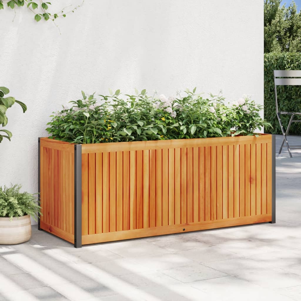 Pflanzkübel 110X30X27,5 Cm Massivholz Akazie Und Stahl