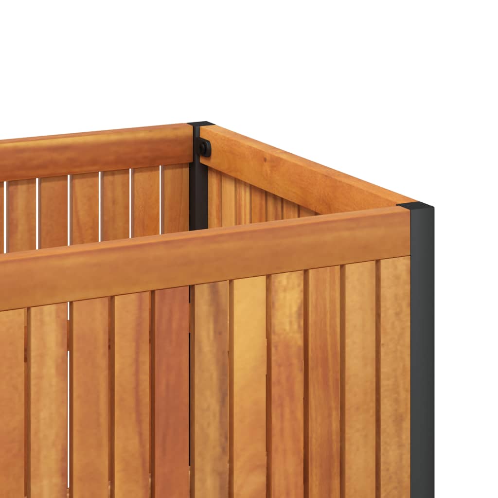 Pflanzkübel 110X30X27,5 Cm Massivholz Akazie Und Stahl