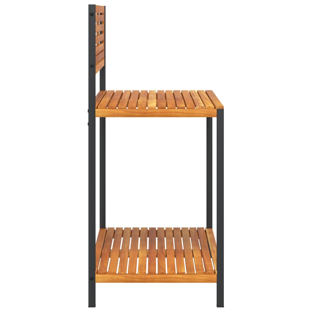 Garten-Arbeitstisch 90X50X110 Cm Massivholz Akazie Und Stahl