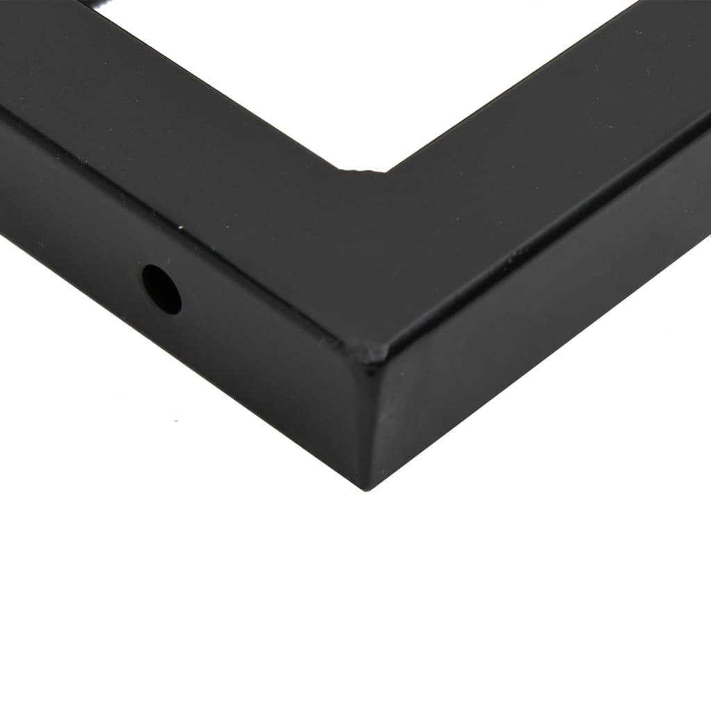 Waschtisch-Halterungen 2 Stk. Stahl Schwarz