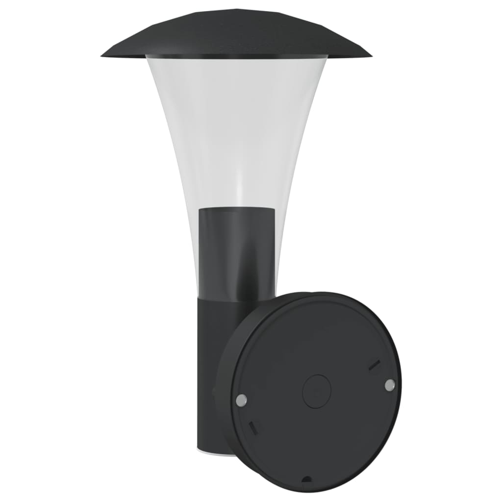 Außenwandleuchten 2 Stk. Edelstahl Schwarz