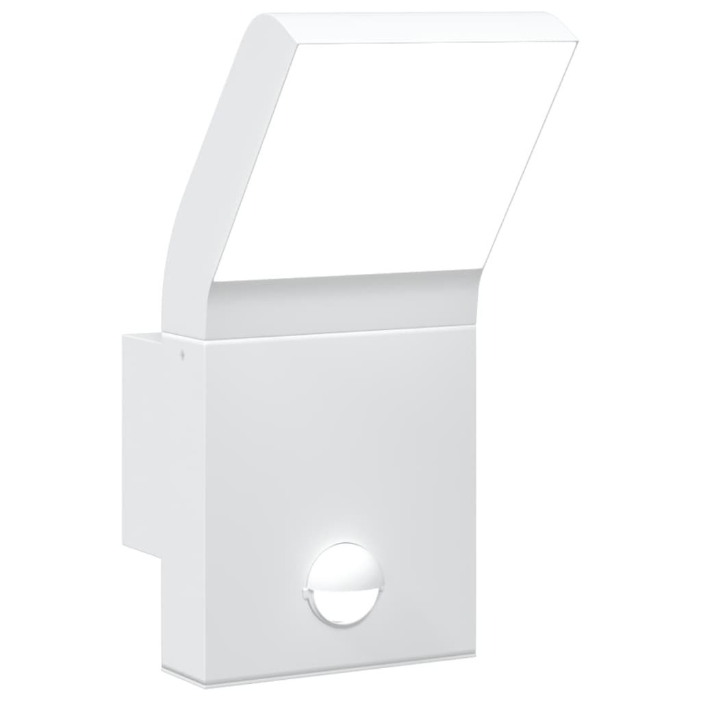 Led-Außenwandleuchte Mit Sensor Aludruckguss Weiß