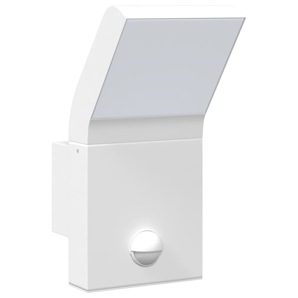 Led-Außenwandleuchte Mit Sensor Aludruckguss Weiß