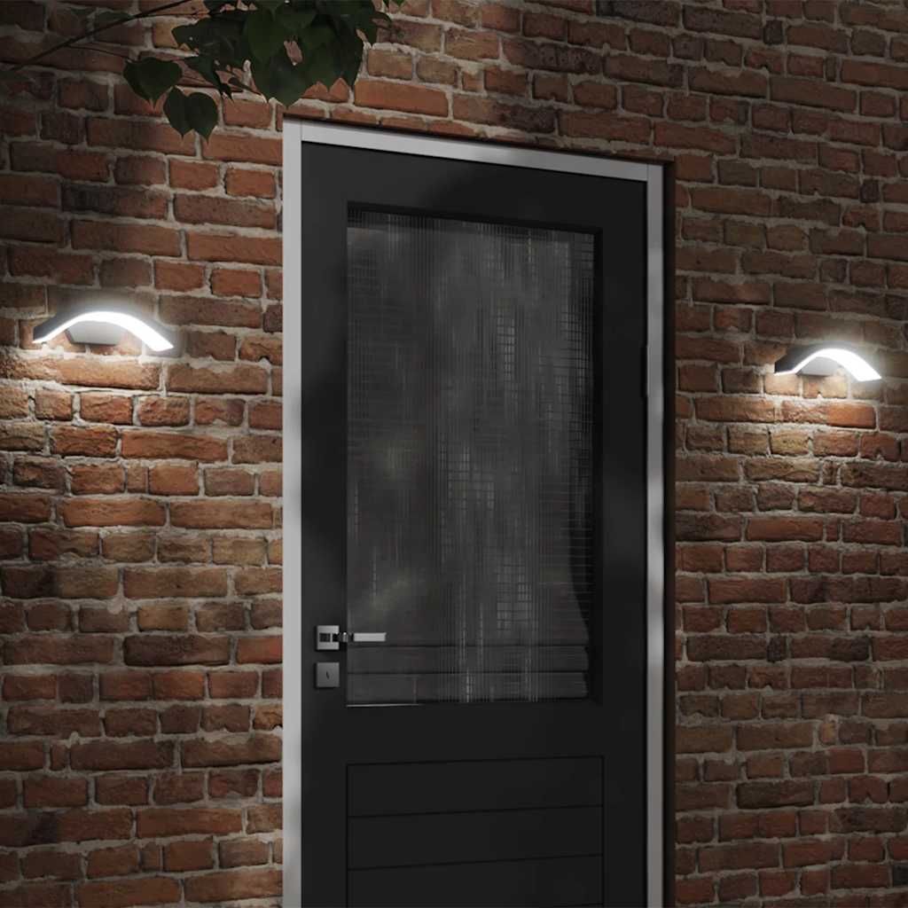 Led-Außenwandleuchte Mit Sensor Aludruckguss Schwarz