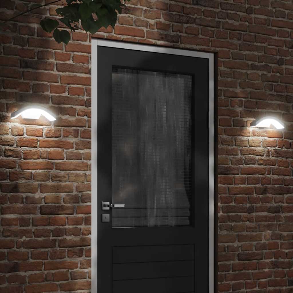 Led-Außenwandleuchten 2 Stk. Aluminiumdruckguss Weiß
