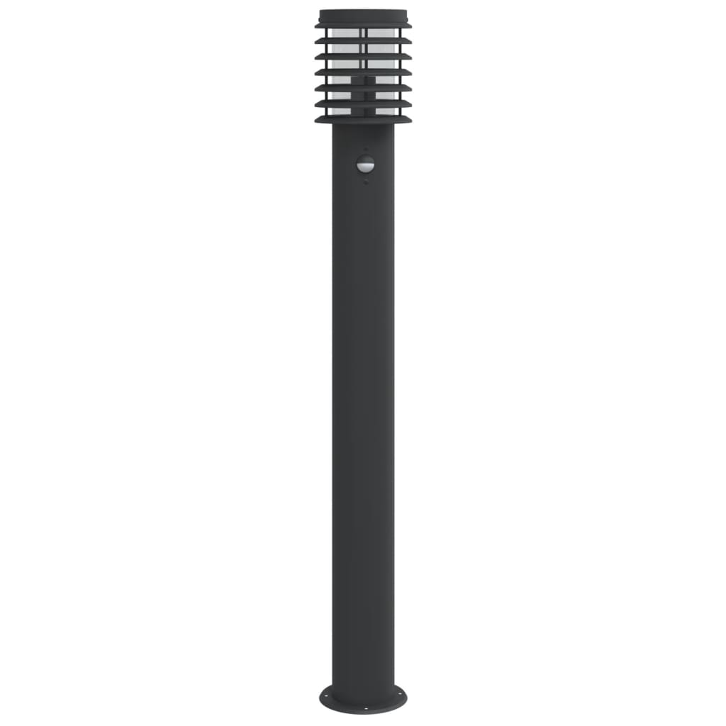 Wegeleuchten Mit Bewegungsmelder 3 Stk. 110Cm Edelstahl Schwarz
