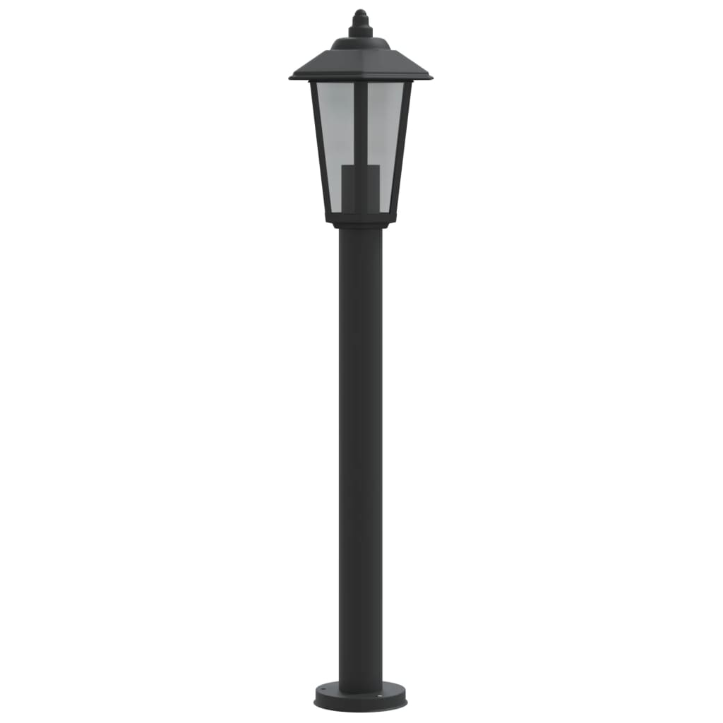 Wegeleuchten 3 Stk. Edelstahl Schwarz