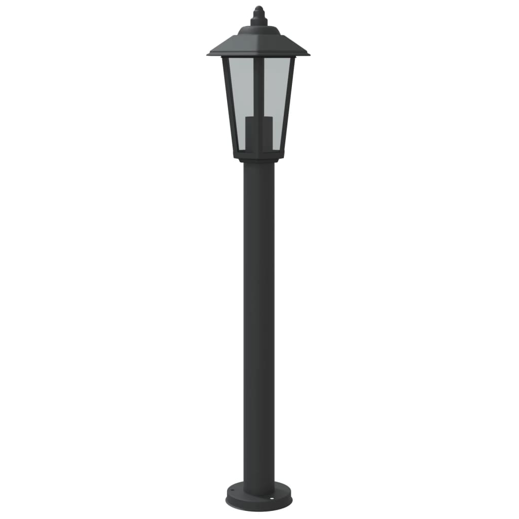 Wegeleuchten 3 Stk. Edelstahl Schwarz