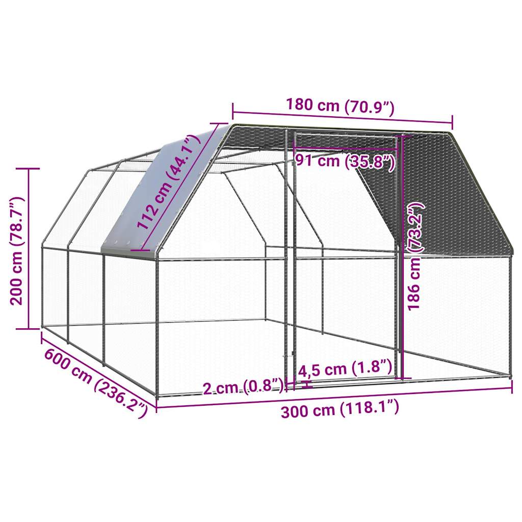 Hühnerkäfig Verzinkter Stahl