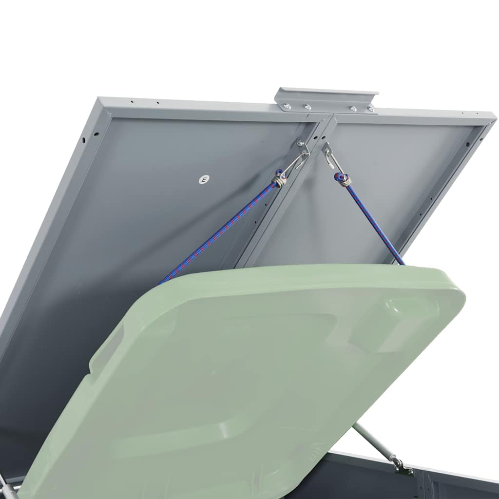 Mülltonnenbox Für 4 Tonnen 276X79X117 Cm Stahl Grau