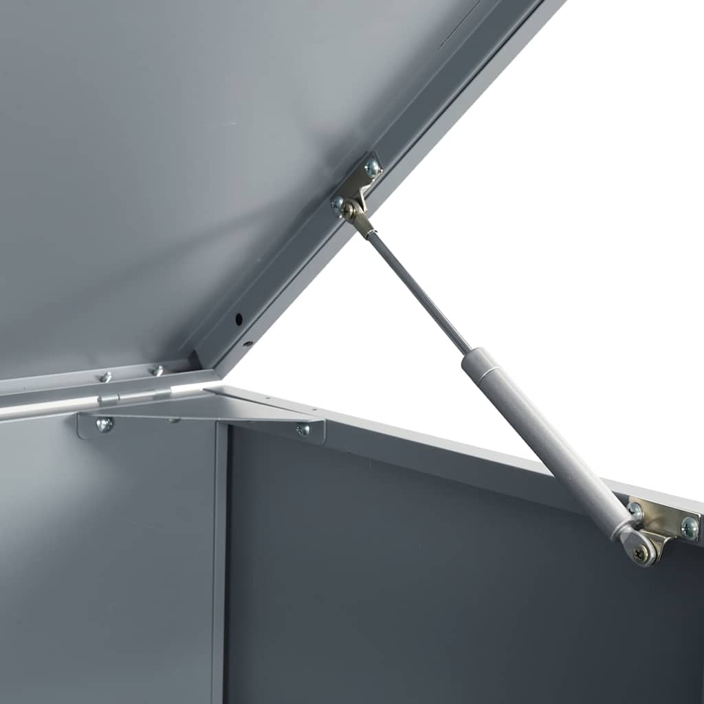 Mülltonnenbox Für 4 Tonnen 276X79X117 Cm Stahl Grau