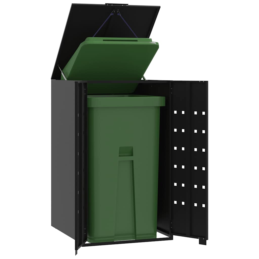 Mülltonnenbox Für 2 Tonnen 138X79X117 Cm Stahl Schwarz