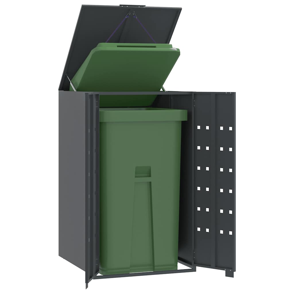 Mülltonnenbox Für 2 Tonnen 138X79X117 Cm Stahl Anthrazit