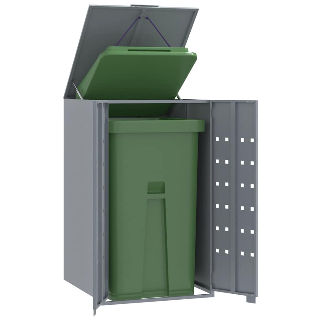 Mülltonnenbox Für 4 Tonnen 276X79X117 Cm Stahl Grau