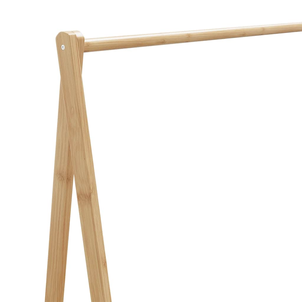 Kleiderständer Mit Ablagen Und Rollen 106X34X106,5 Cm Bambus