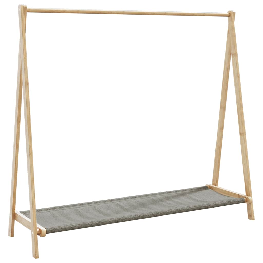 Kleiderständer Mit Ablagen Und Rollen 106X34X106,5 Cm Bambus