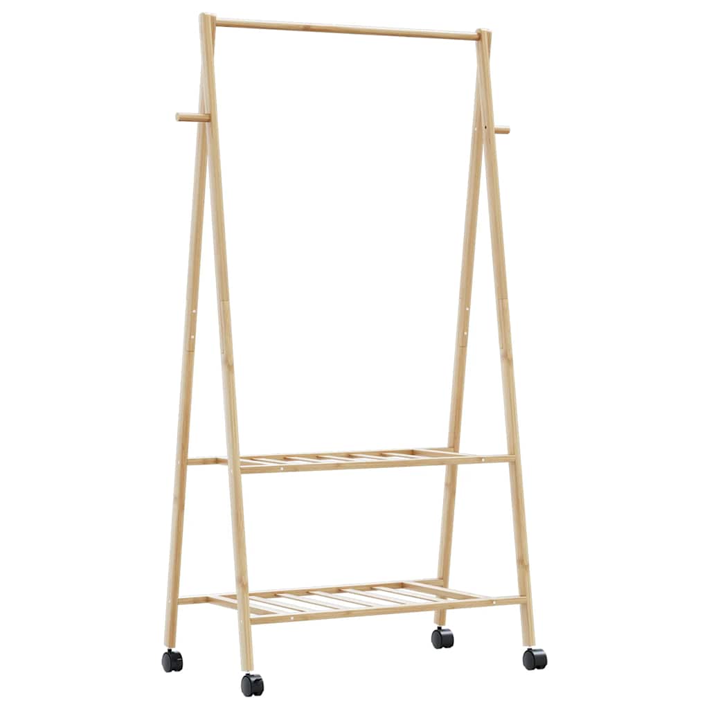 Kleiderständer Mit Ablagen Und Rollen 96X45,5X155,5 Cm