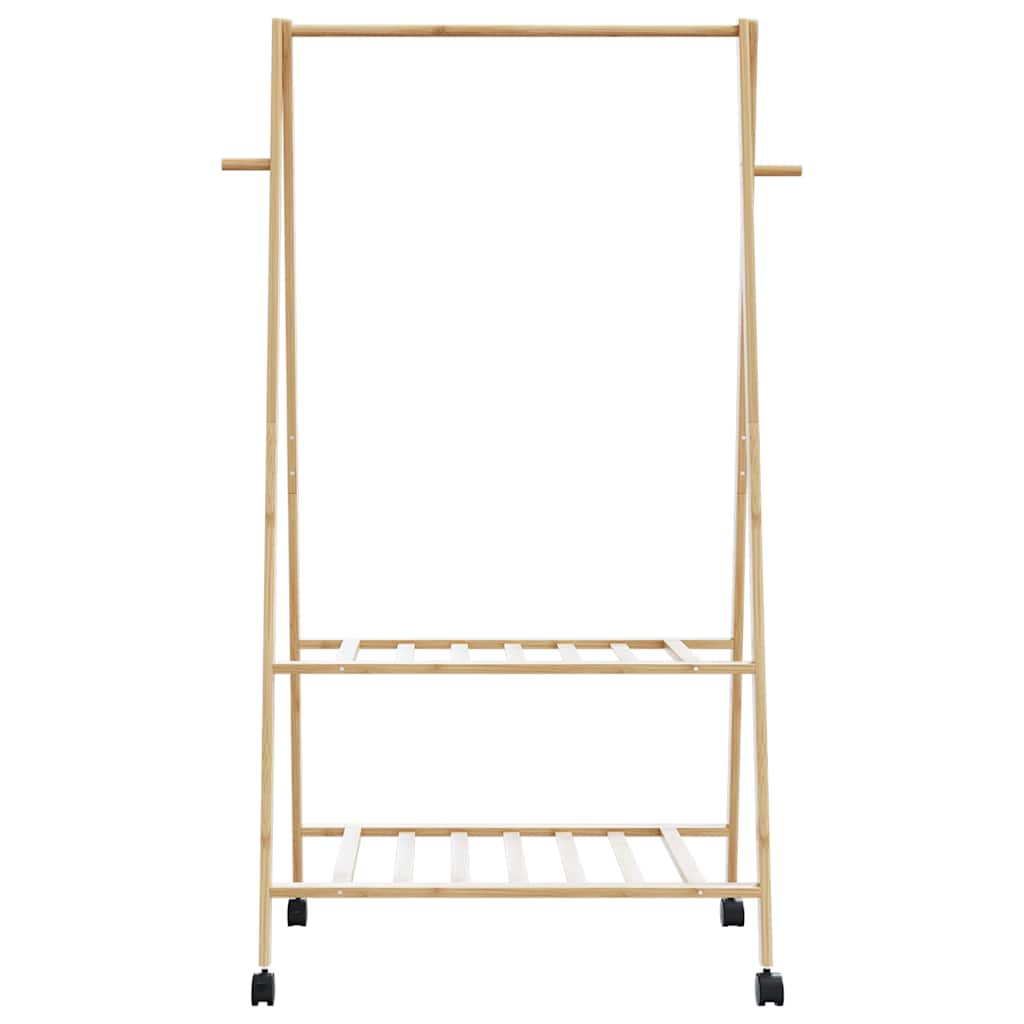 Kleiderständer Mit Ablagen Und Rollen 96X45,5X155,5 Cm