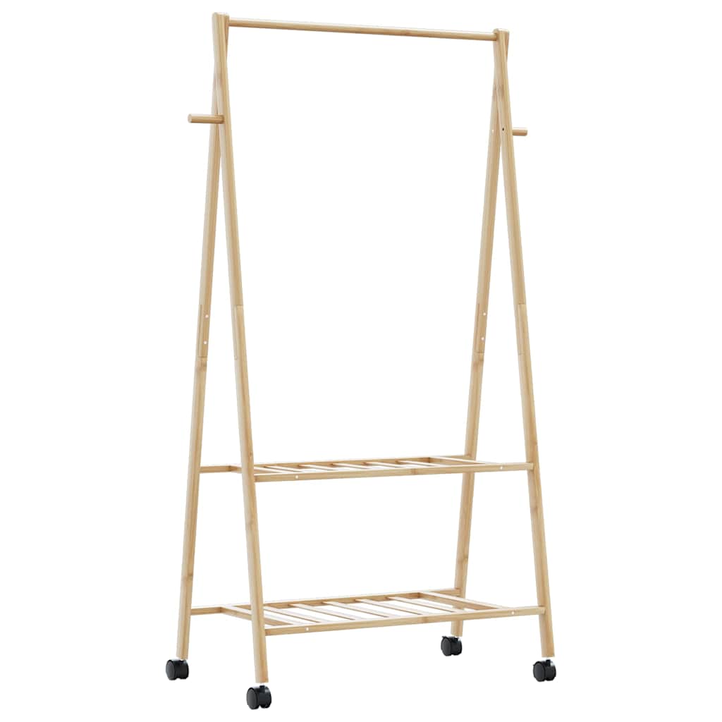 Kleiderständer Mit Ablagen Und Rollen 96X45,5X155,5 Cm