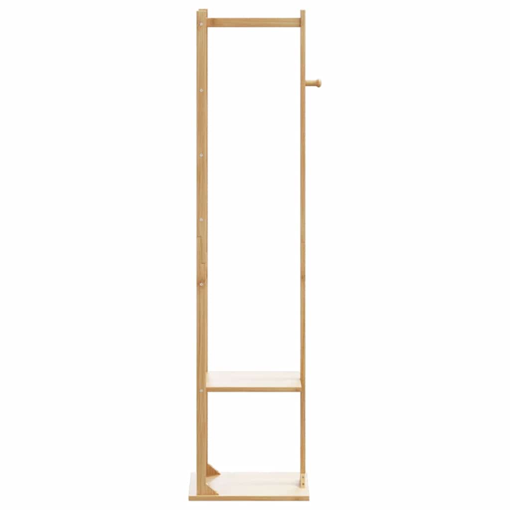 Kleiderständer Mit Haken Und Ablagen 38,5X30X156 Cm Bambus