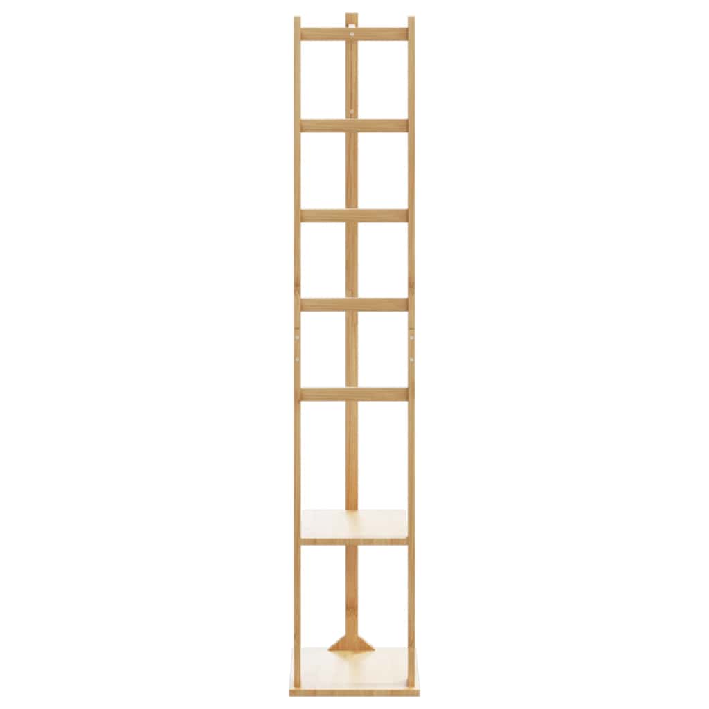 Kleiderständer Mit Haken Und Ablagen 38,5X30X156 Cm Bambus
