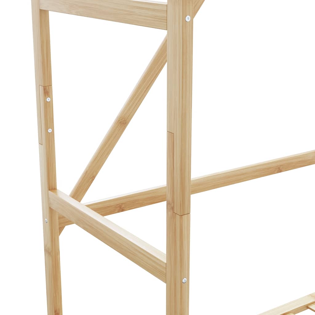 Kleiderständer Mit Ablagen 110X40X175 Cm Bambus