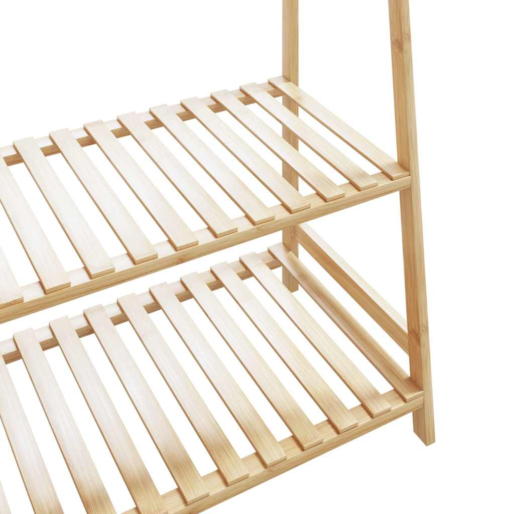 Kleiderständer Mit Ablagen 110X40X180 Cm Bambus