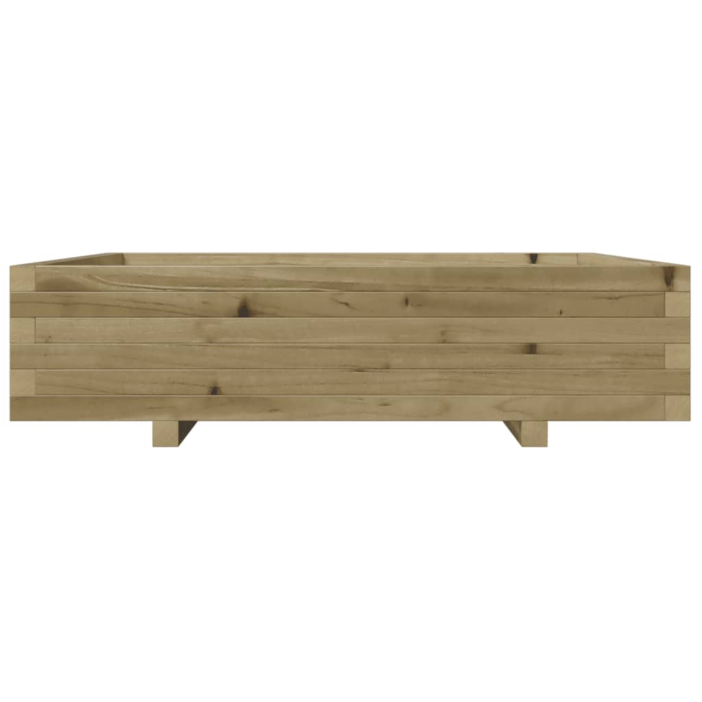 Pflanzkübel 100X100X26,5 Cm Kiefernholz Imprägniert Natürlich Imprägniert