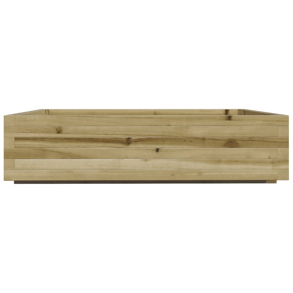 Pflanzkübel 100X100X26,5 Cm Kiefernholz Imprägniert Natürlich Imprägniert