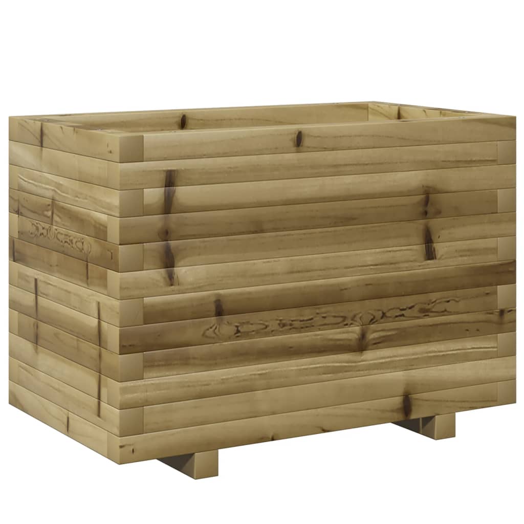 Pflanzkübel 70X40X49,5 Cm Kiefernholz Imprägniert Natürlich Imprägniert