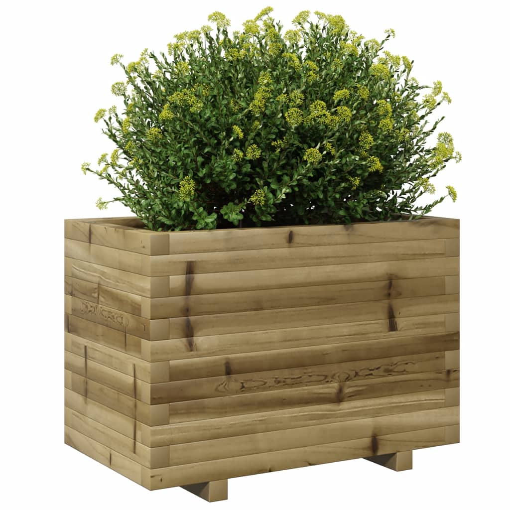 Pflanzkübel 70X40X49,5 Cm Kiefernholz Imprägniert Natürlich Imprägniert