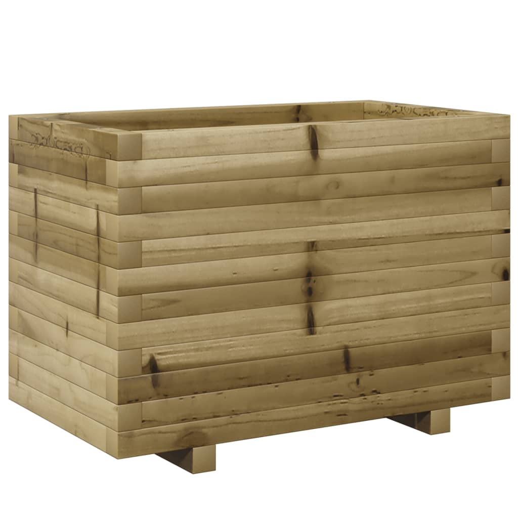 Pflanzkübel 70X40X49,5 Cm Kiefernholz Imprägniert Natürlich Imprägniert
