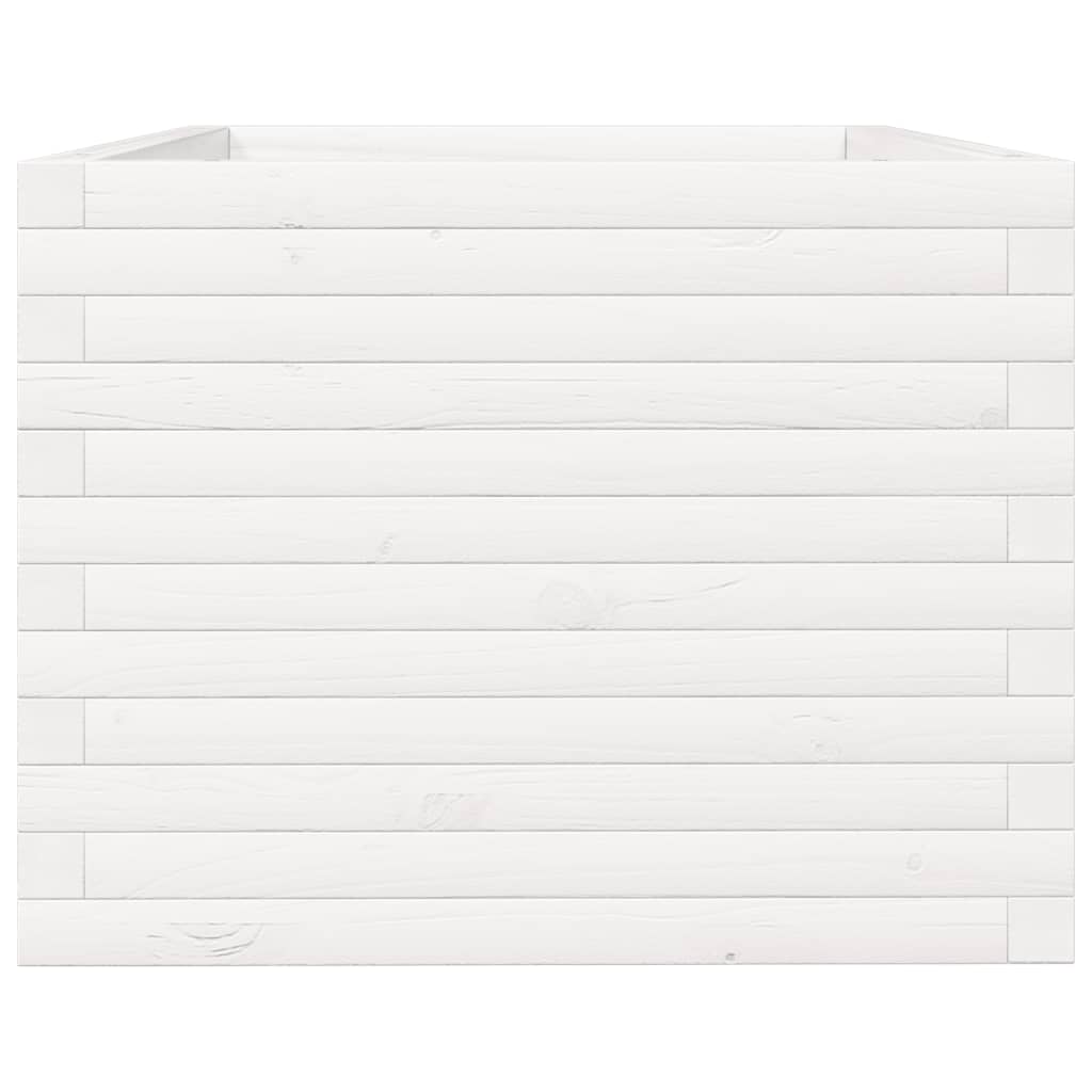 Pflanzkübel Weiß 90X60X49,5 Cm Massivholz Kiefer Natürlich Imprägniert