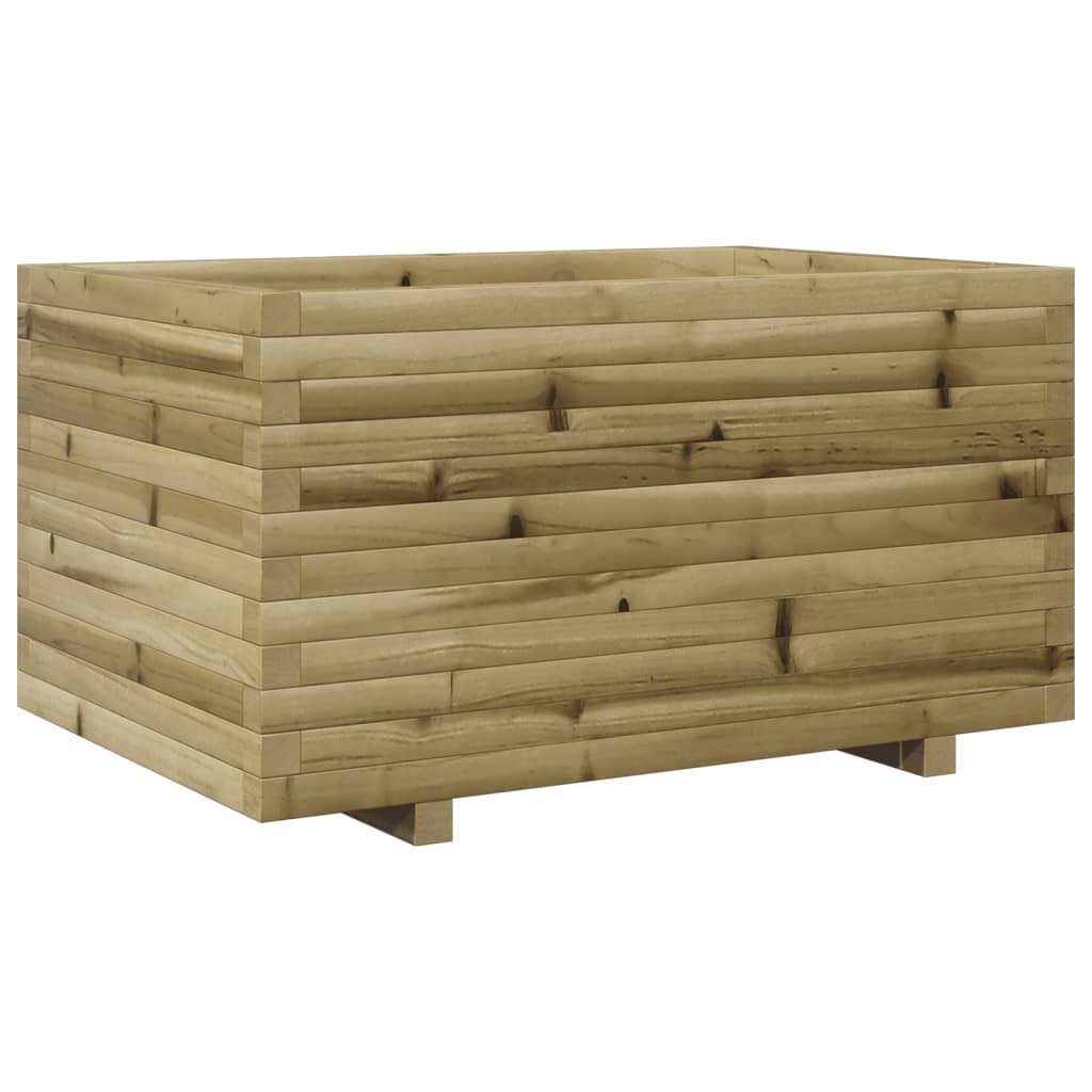 Pflanzkübel 90X60X49,5 Cm Kiefernholz Imprägniert Natürlich Imprägniert