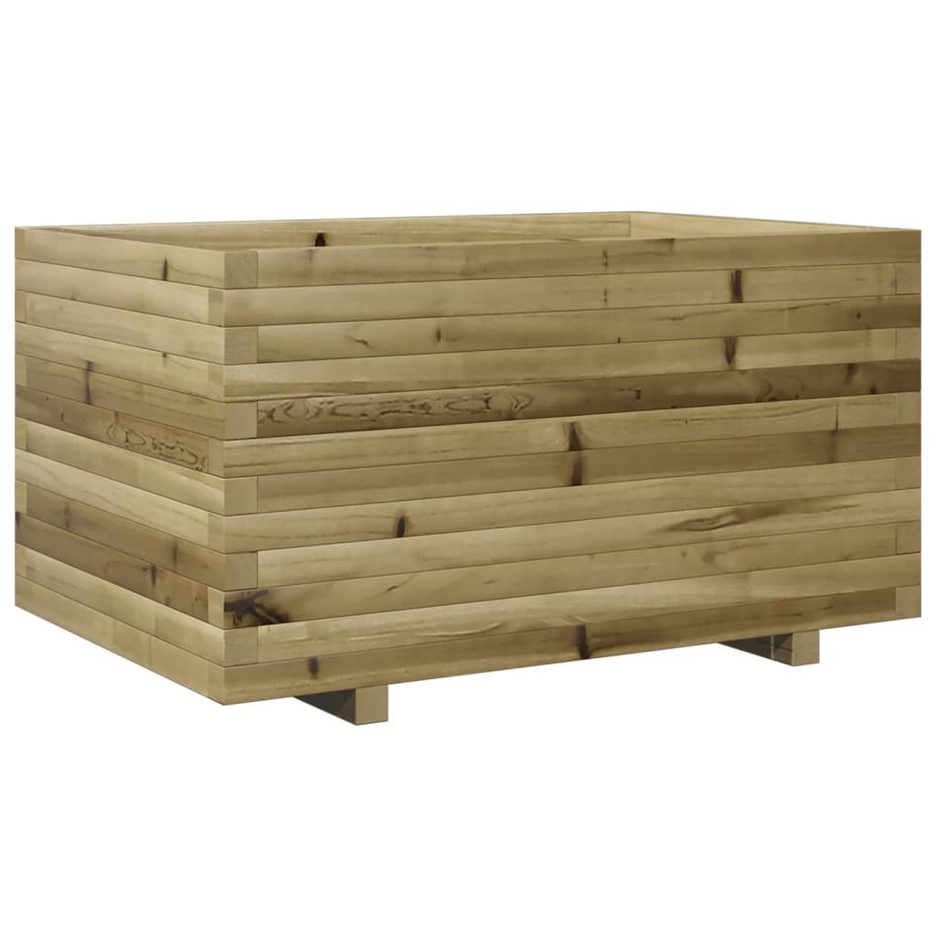 Pflanzkübel 90X60X49,5 Cm Kiefernholz Imprägniert Natürlich Imprägniert