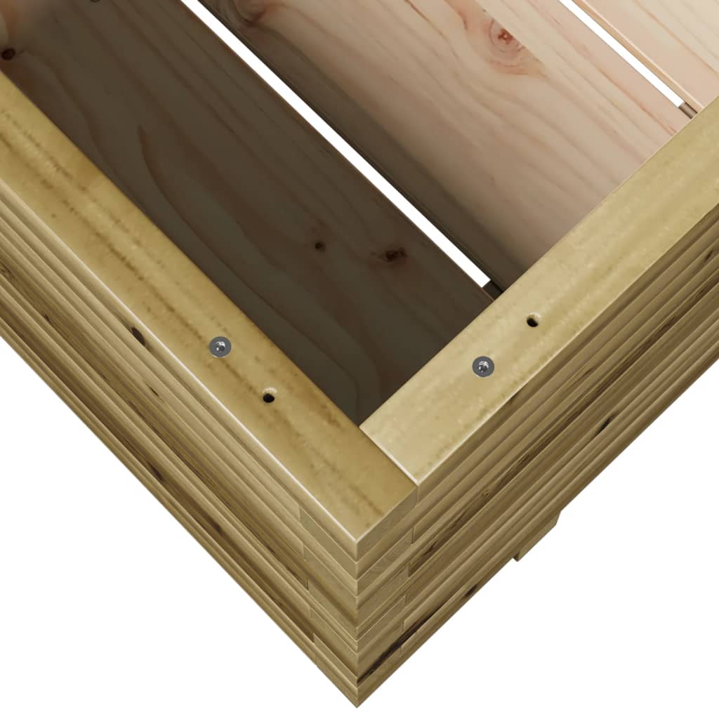 Pflanzkübel 90X60X49,5 Cm Kiefernholz Imprägniert Natürlich Imprägniert