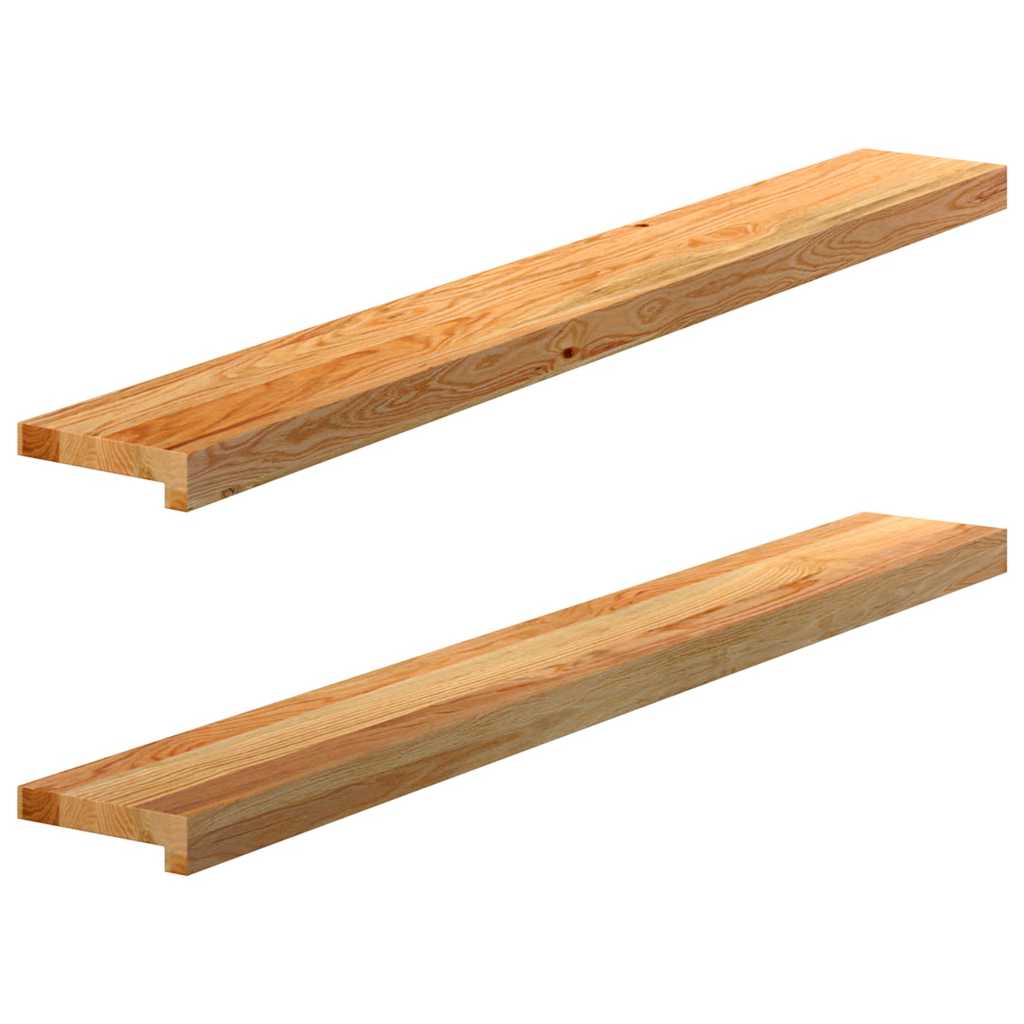 Fensterbänke 2 Stk. Massivholz Eiche Hellbraun