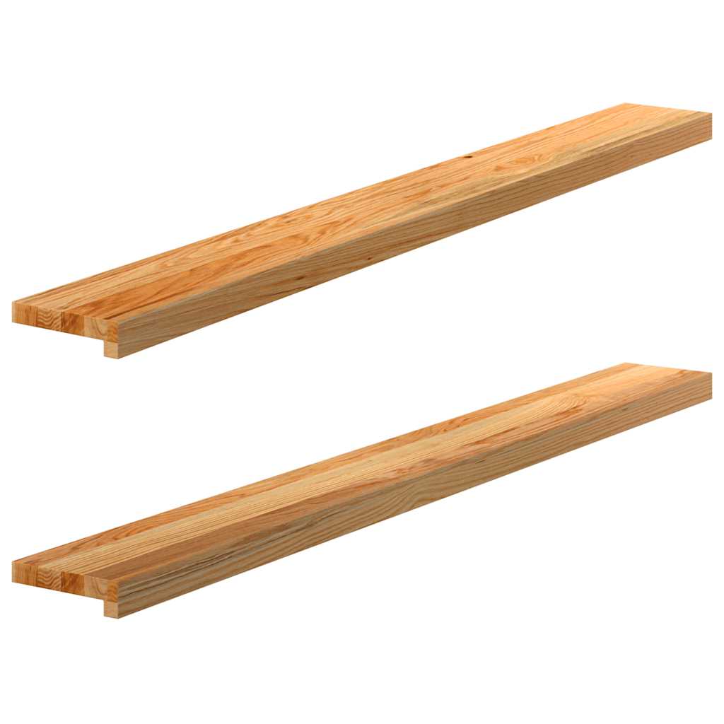 Fensterbänke 2 Stk. Massivholz Eiche Hellbraun