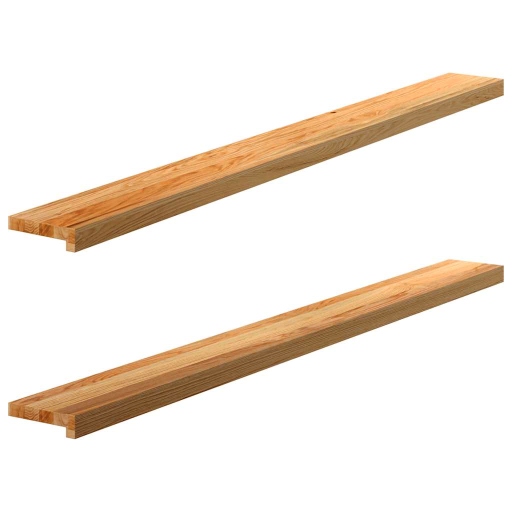 Fensterbänke 2 Stk. Massivholz Eiche Hellbraun