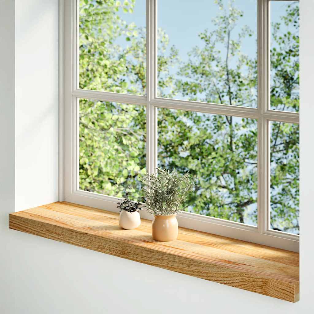 Fensterbänke 2 Stk. Massivholz Eiche Hellbraun