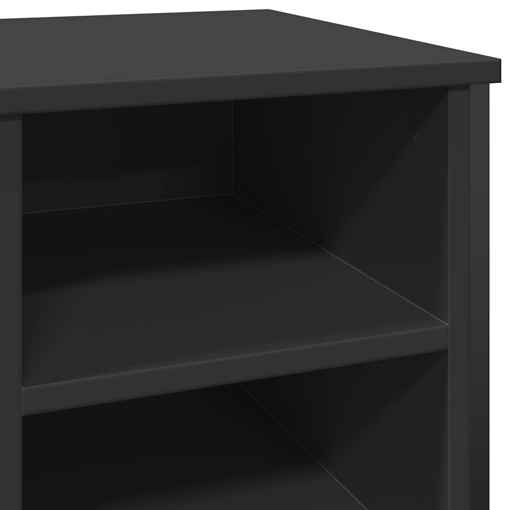 Schuhregal 90X38X61,5 Cm Holzwerkstoff Schwarz