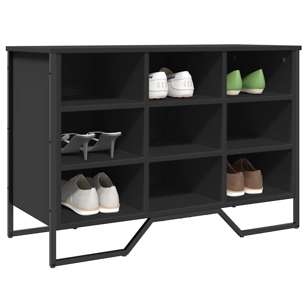 Schuhregal 90X38X61,5 Cm Holzwerkstoff Schwarz